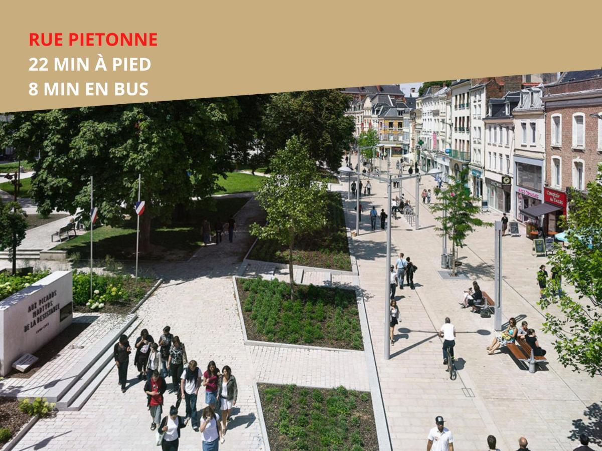 4 Chambres - Grande Maison - Parking - Jardin Amiens Luaran gambar
