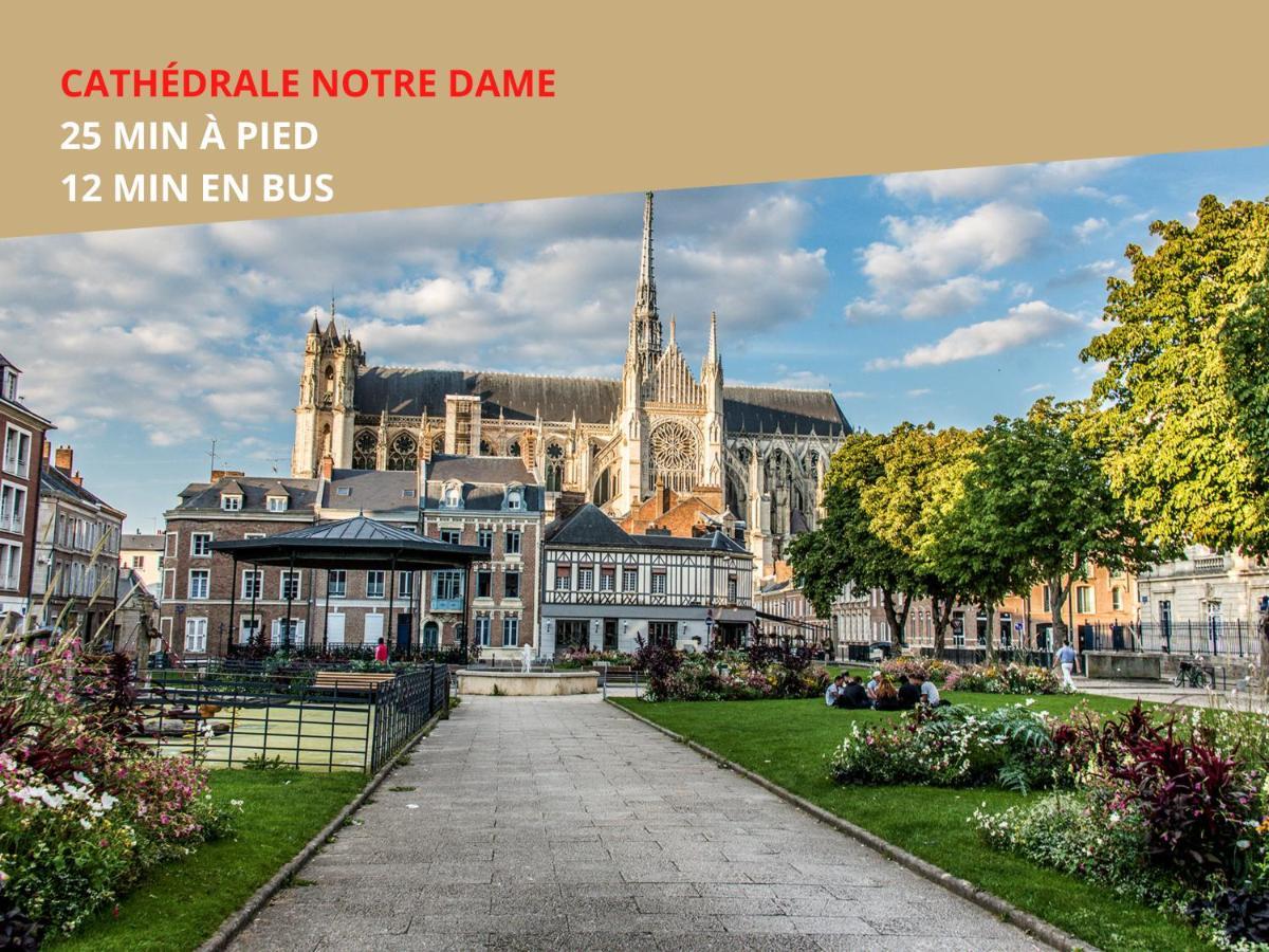 4 Chambres - Grande Maison - Parking - Jardin Amiens Luaran gambar